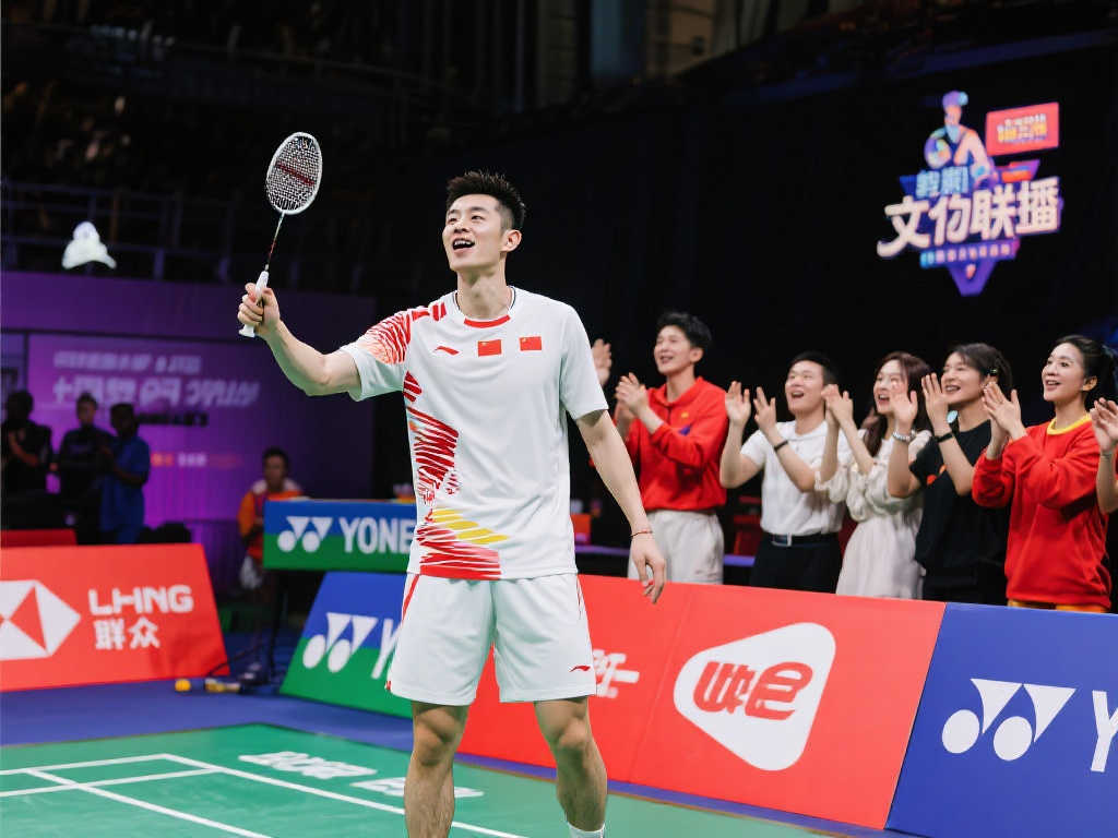 国羽忠实粉丝！李克勤亲临苏迪曼杯半决赛赛场，与贾一凡等选手热情合影